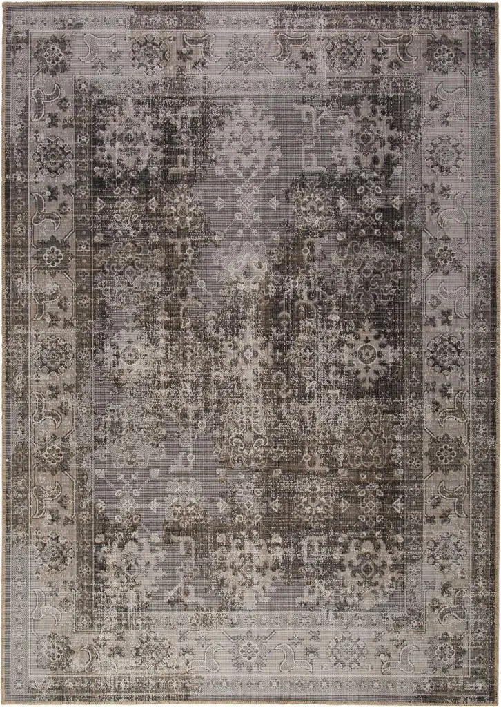 Tapis Tilas Gris Anthracite 120x170 - Tapis Robuste et Lavable à l'Eau