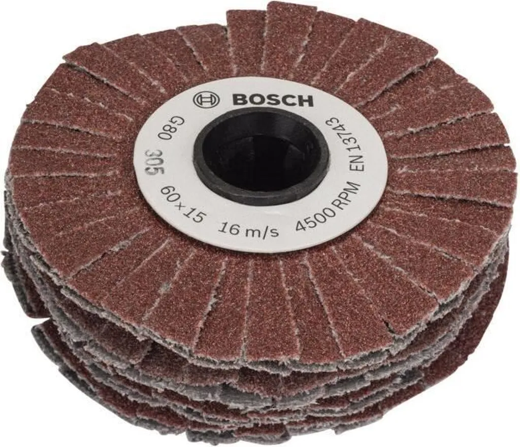 Cilindro abrasivo Bosch, grana 80, larghezza 15 mm, flessibile, accessorio per Texoro