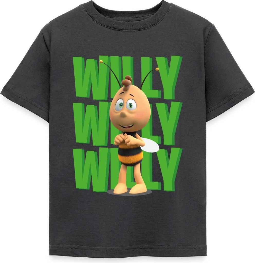 Spreadshirt Die Biene Maja 3 Das Geheime Königreich Film Willi Kinder T-Shirt, 98/104 (3-4 Jahre), Dunkelgrau