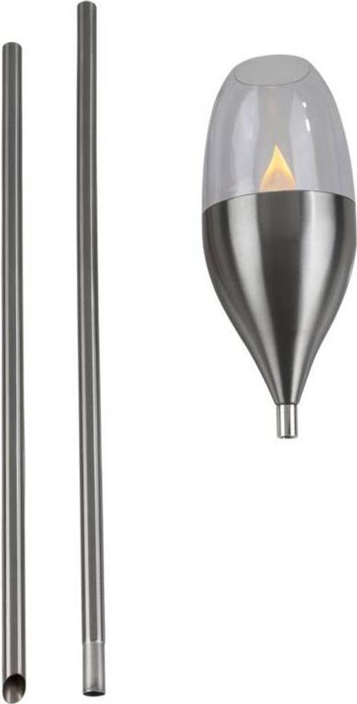 F-H-S Gartenfackel Solar Edelstahl ø8,5cm H110cm Produktbild 6