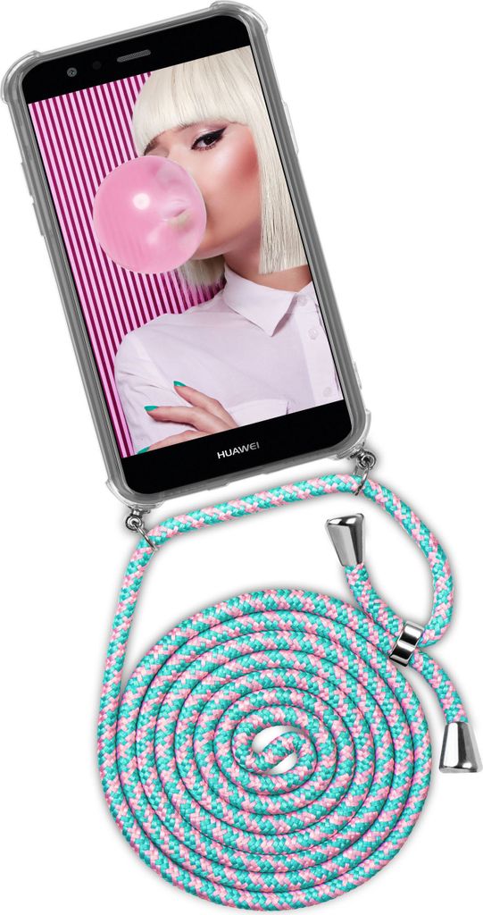 TWIST-Case + TWIST-Cord für Huawei P10 Lite, Farbe:Bubblegum (Silber)