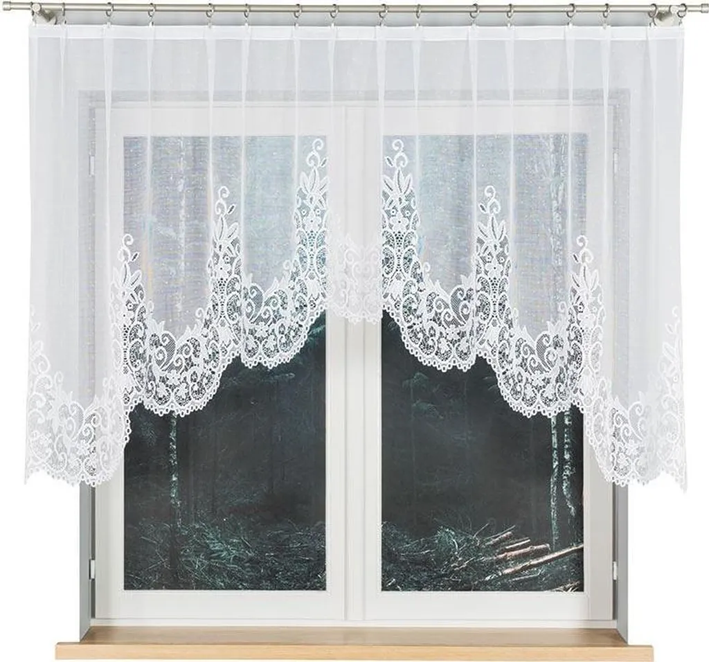 Voilage Blanc en Jacquard MARKIZETA 250x120 - Série Berenika Blanc - 004304