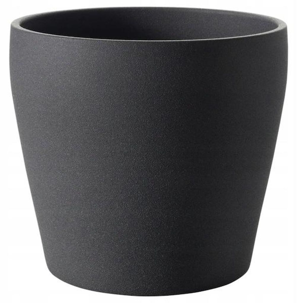 IKEA PERSILLADE Übertopf dunkelgrau Keramik 12 cm Produktbild 