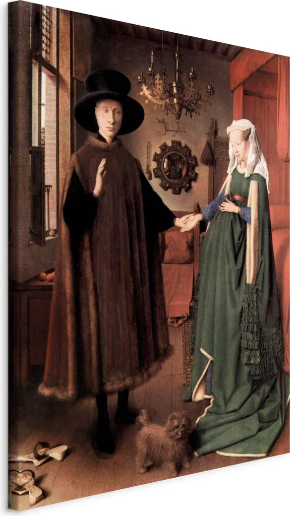 Quadro in tessuto non tessuto - Ritratto Arnolfini 50x70 cm Riproduzioni l-G-10158-b-a