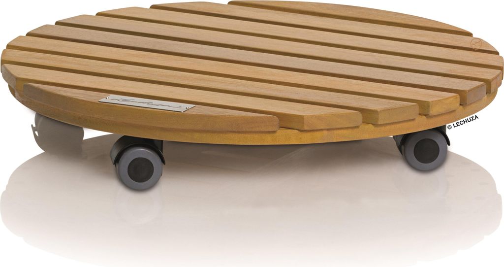Podstavec pod květináč pojízdný Lechuza WOOD Ø 40 cm Obrázek produktu 