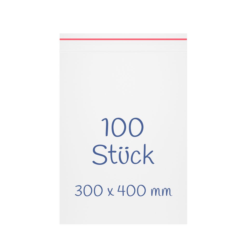 Zip Beutel 100 Stk 200x300 mit Druckverschluss verschließbar Verpackungstueten 