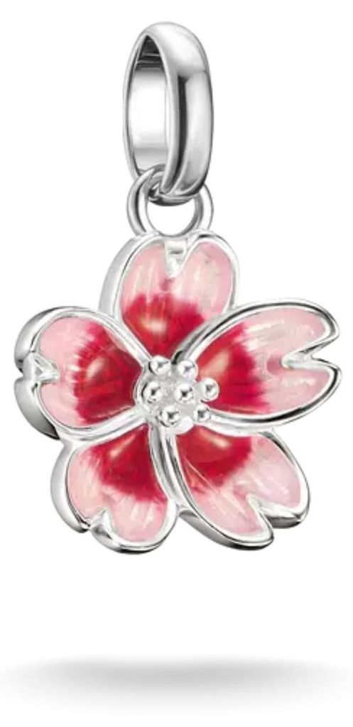 Ciondolo con charm "Fiori di ciliegio" Connect in argento Immagine del prodotto 