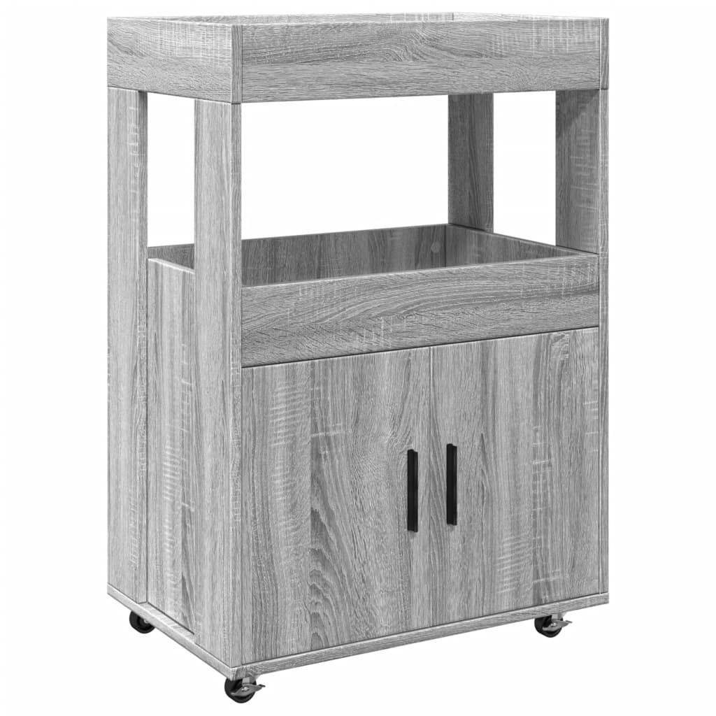 "Winteraktion" Barwagen Grau Sonoma 60x39,5x89 cm Holzwerkstoff - Kommoden CC21526