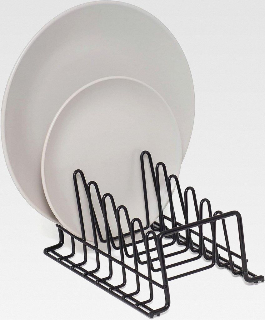 Tellerregal/Abtropfkorb – Küchenschrank-Organizer - Klein - Schwarzer kunststoffbeschichteter Stahl