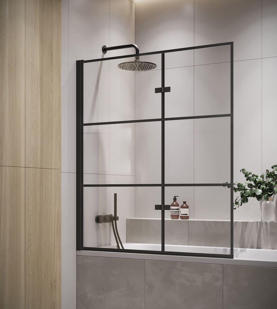 Badplaats Duschwand für Badewanne Berkan 100 x 140 cm Produktbild 