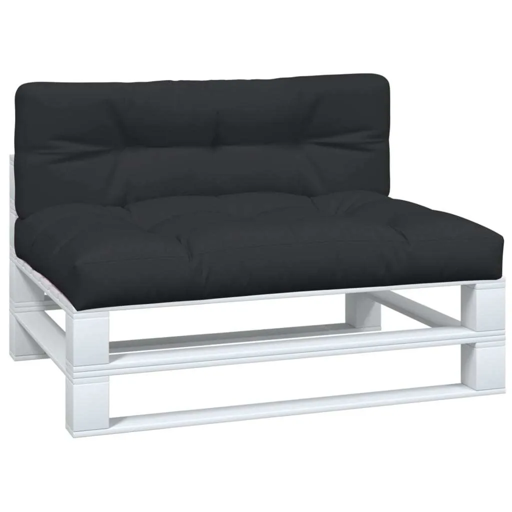 Cuscino Pallet 2 Pezzi Tessuto Nero Premium | Comfort d'Elite per Esterni - 3