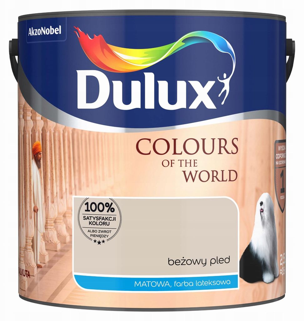Latex Wandfarbe Innen matt Beige 2,5L – hohe Deckkraft, Produktbild 
