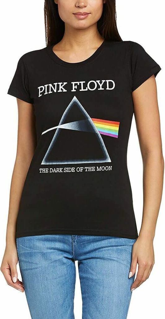 Pink Floyd - "Dark Side Of The Moon Refract" T-Shirt für Damen RO4788 (S) (Schwarz)