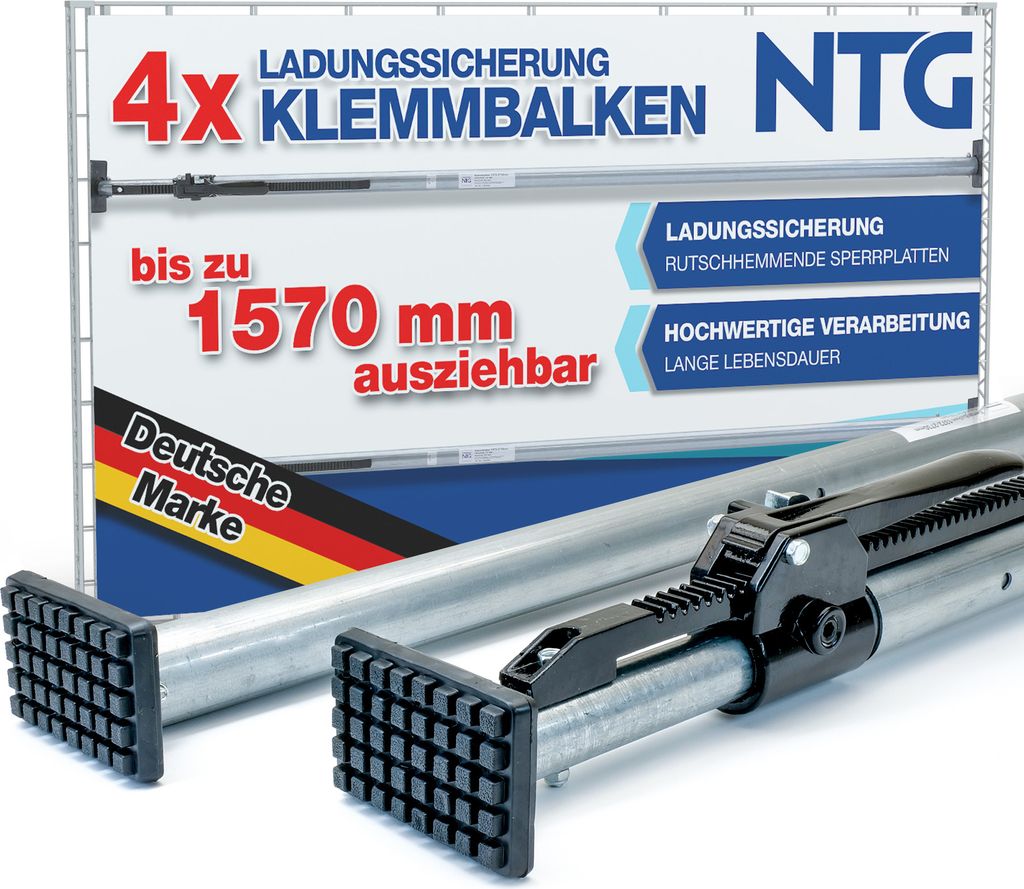 4 x Klemmbalken, Einsatzbereich: 1200 - 1570 mm Produktbild 