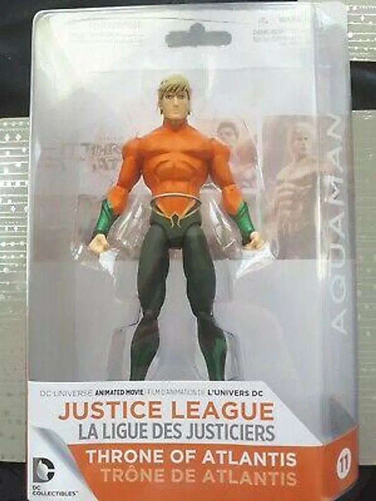 Aquaman DC Justice League Throne of Atlantis avec Trident doré amovible