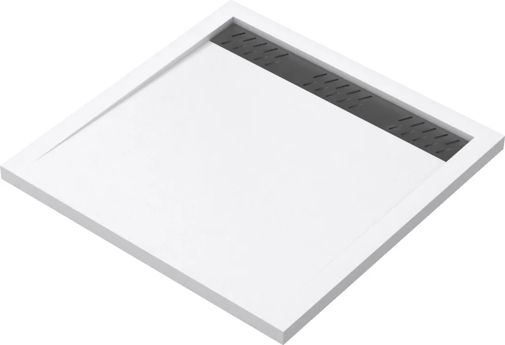 Receveur de douche acrylique blanc 80x80 WHITENESS II avec grilles