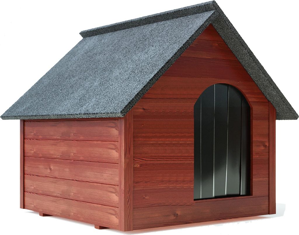 XXXL Hundehütte Holz Hundehütte Massiv Wetterfest Echtholz Produktbild 