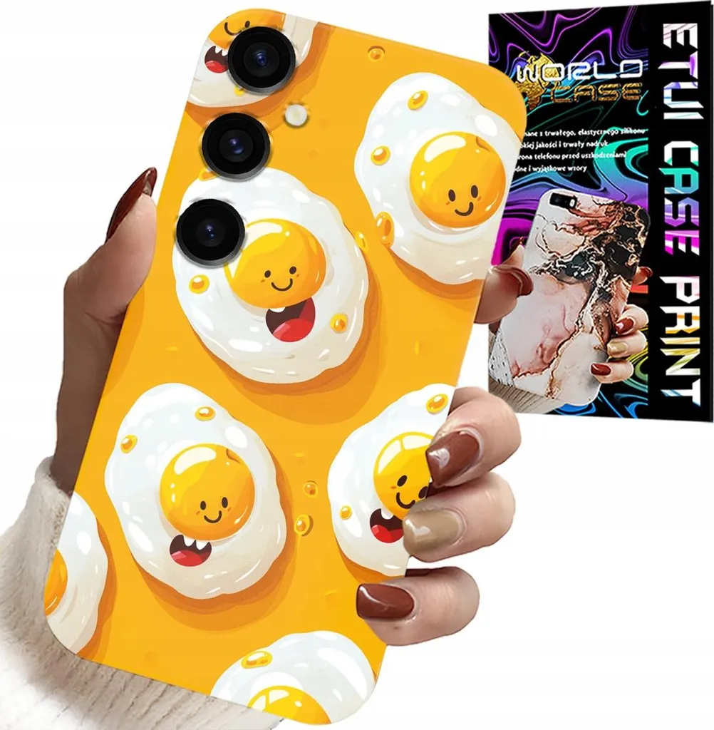 Cover Samsung A16 5G Egg Smile Design + Vetro Temperato Antigraffio
