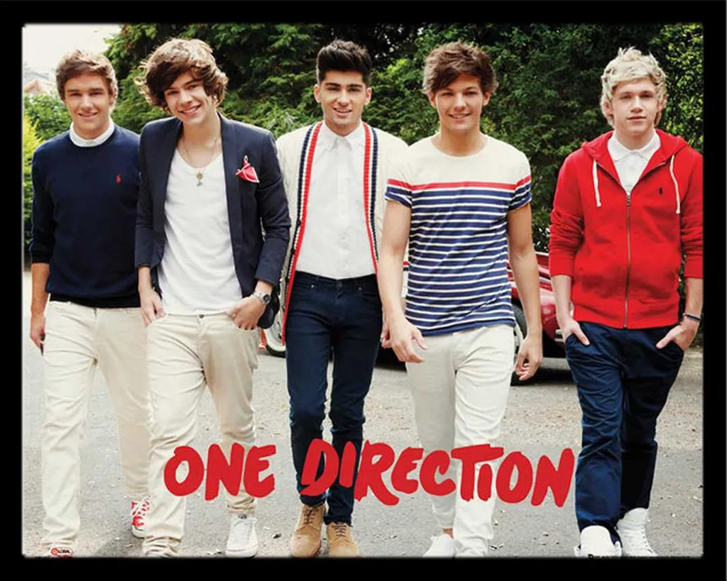 Décoration Chambre Ado Poster One Direction Walking Encadré Noir Shinsuke