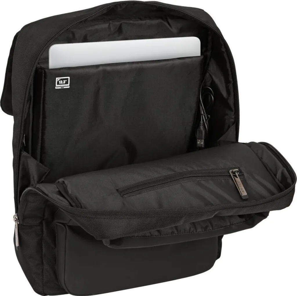 Sacoche ordinateur 13,3'' Safta Business noire anti-choc et compacte - 3