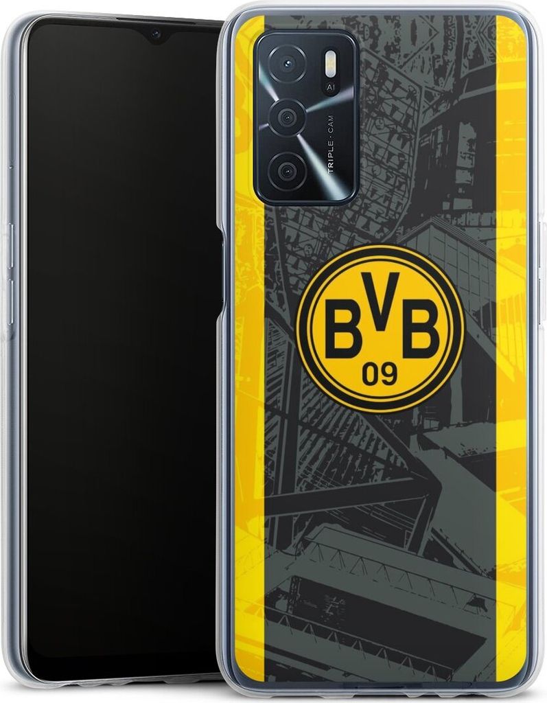 DeinDesign Handyhülle für Oppo A16 4G Silikon Hülle Case Smartphone Schutzhülle BVB Borussia Dortmund Stadion