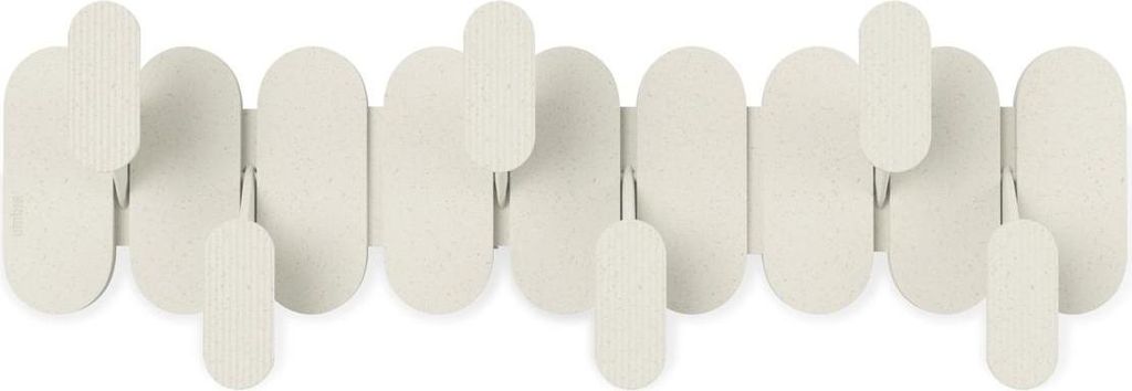 Umbra Wandgarderobe Tempo mit 6 Haken, Kunststoff, Sand, Immagine del prodotto 