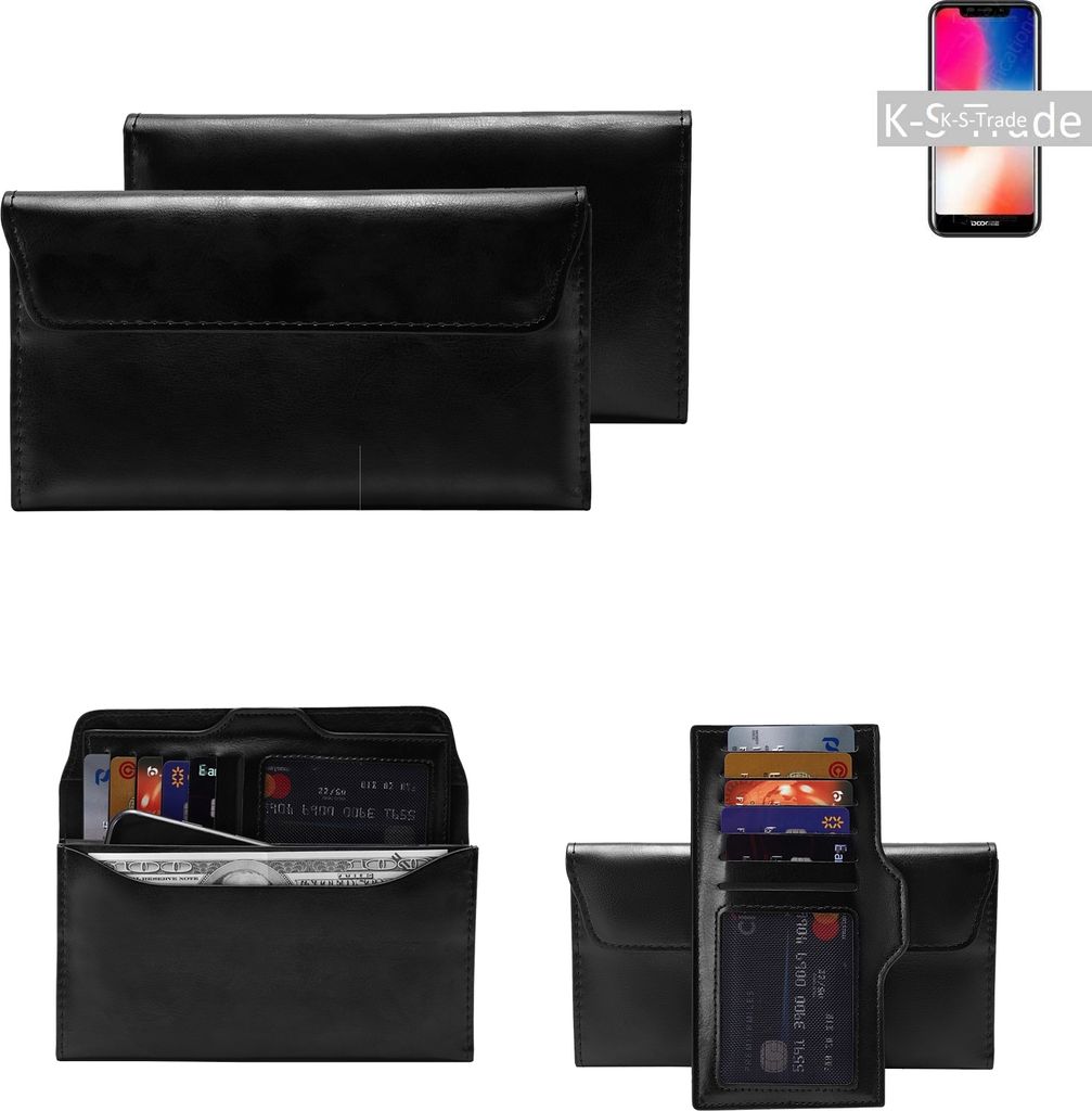 K-S-Trade Handy Hülle kompatibel mit Huawei Nova 4 Schutz Hülle Tasche Schutz Case Handytasche Kunstleder schwarz, 1x
