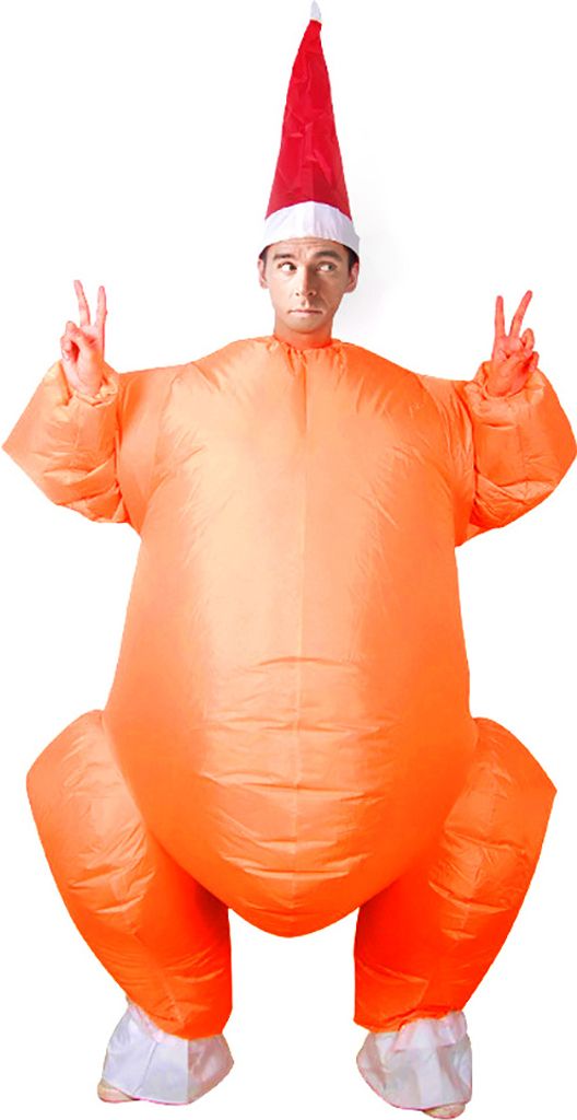 Erwachsene aufblasbare Truthahnkostüm Halloween Thanksgiving Day Cosplay Jumpsuit