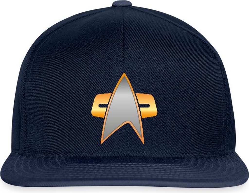 Spreadshirt Star Trek Voyager Crew Logo Snapback Cap, One size, Navy/Navy