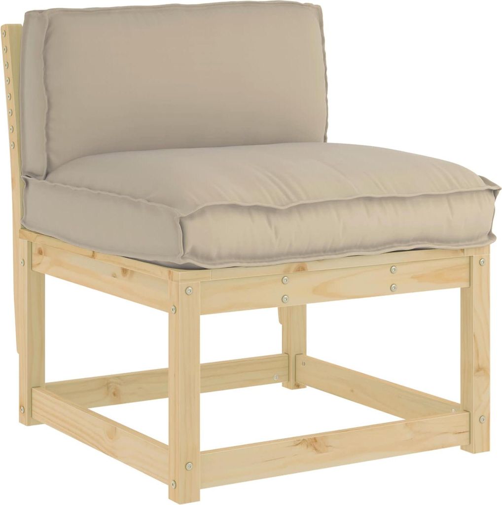 vidaXL Kissen Taupe 80 x 40 x 12 cm Oxford-Stoff