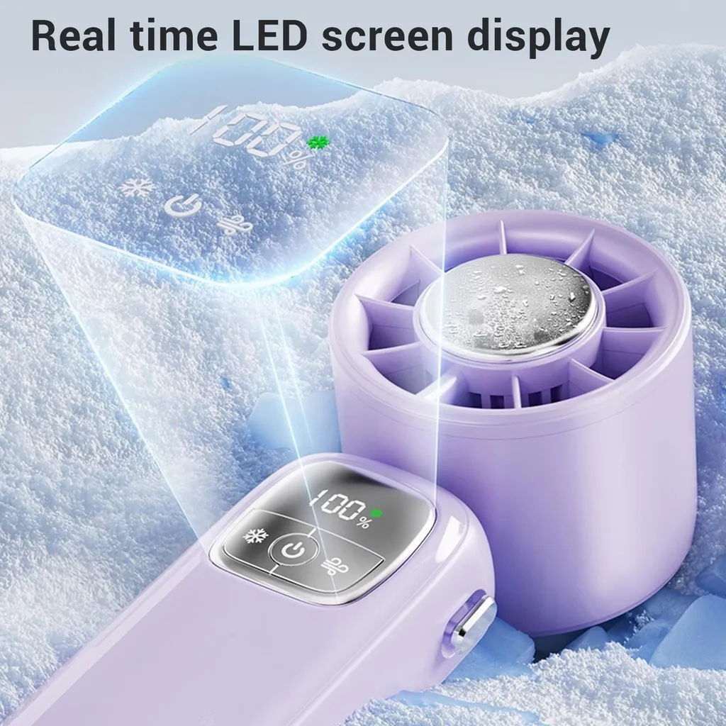 Mini Ventilatore da Collo Turbo 100 Marce LED: Raffreddamento USB - 4