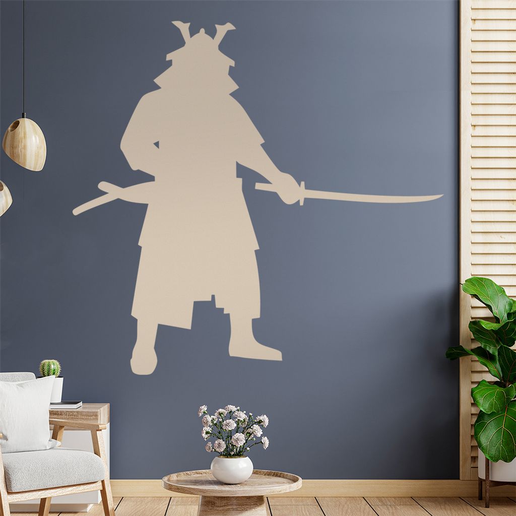 Samurai Bushi Kämpfer Wandtattoo Wandaufkleber Wall Sticker - Dekoration, Küche, Wohnzimmer, Schlafzimmer, Badezimmer