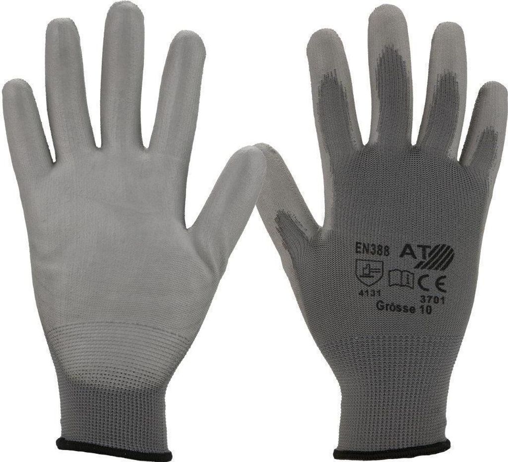 ASATEX PolyurethanHandschuh 3701 grau 7