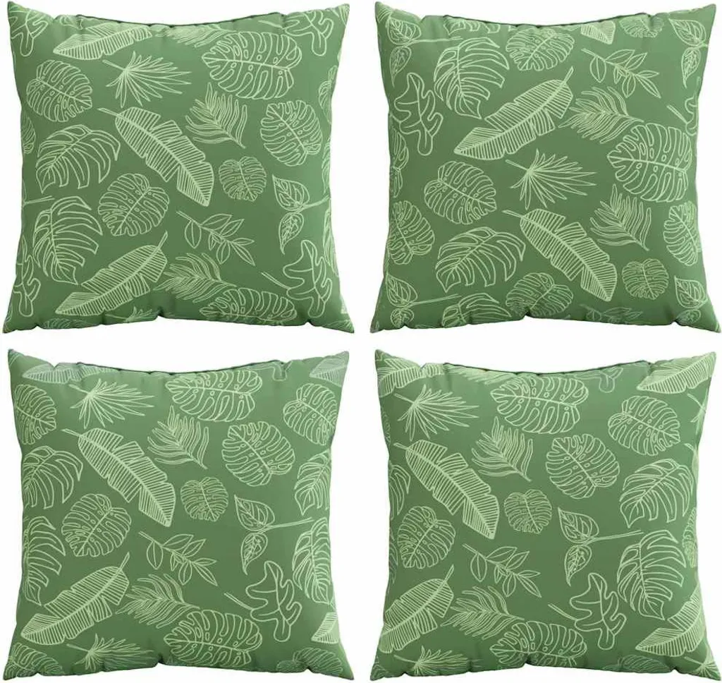 Lot de 4 Coussins de Décoration pour Canapé 60x60 cm Style Tropical