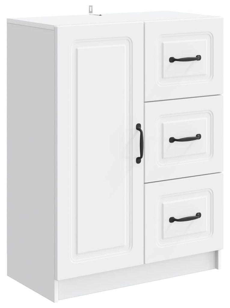 vidaXL Sideboard mit Schubladen Weiß 66 x 34,5 x 87 cm Holzwerkstoff