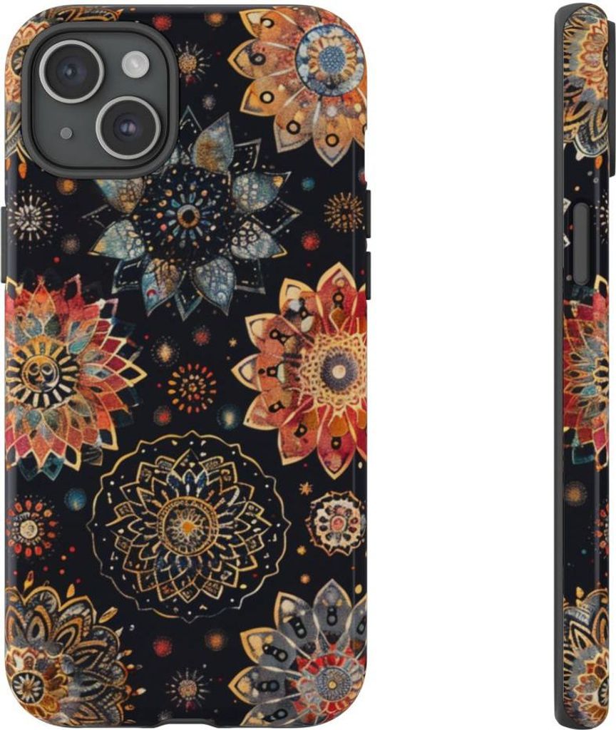Buntes Mandala-Muster – Hülle Kompatibel mit iPhone 15 Plus