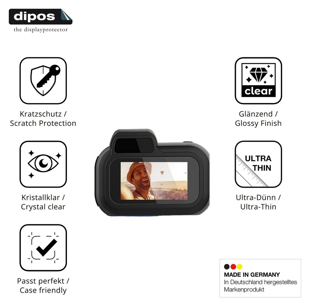 4x Schutzfolie für banapoy 70YHD5BQUS klar Displayschutzfolie Folie Display Schutz dipos