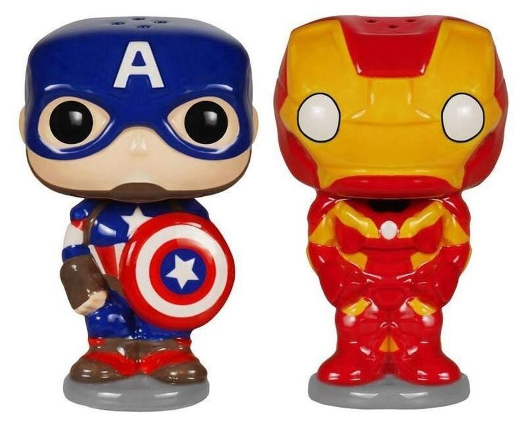 Funko Pop – Salz- und Pfefferstreuer Iron Man & Captain America