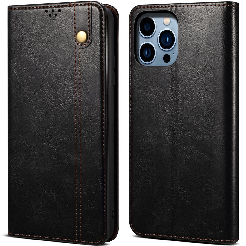 Pouzdro pro iPhone 15 Pro kožené flip pouzdro peněženka s Obrázek produktu 