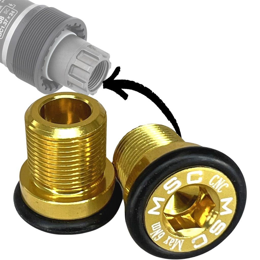 MSC Kurbelschrauben (paar) M15x14 Gold