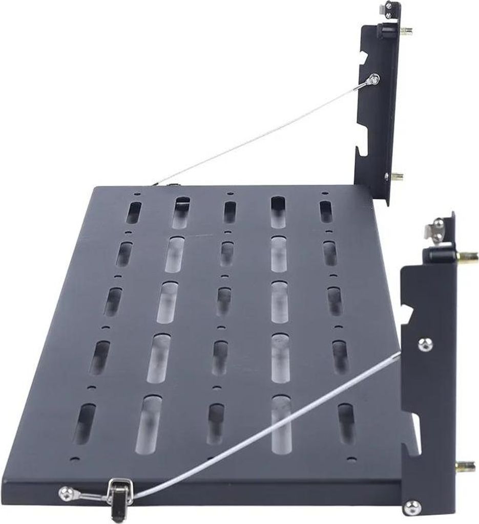 Heckklappen-Klapptisch JK - Faltbares Laderaum-Regal - Metall - 60×31 cm - Tragkraft 34 kg - Gewicht 4 kg - Schwarz