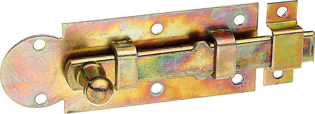 Fensterriegel L.100mm B.30mm Form ger. STA galv. gelb verz. Ausschub 29mm GAH