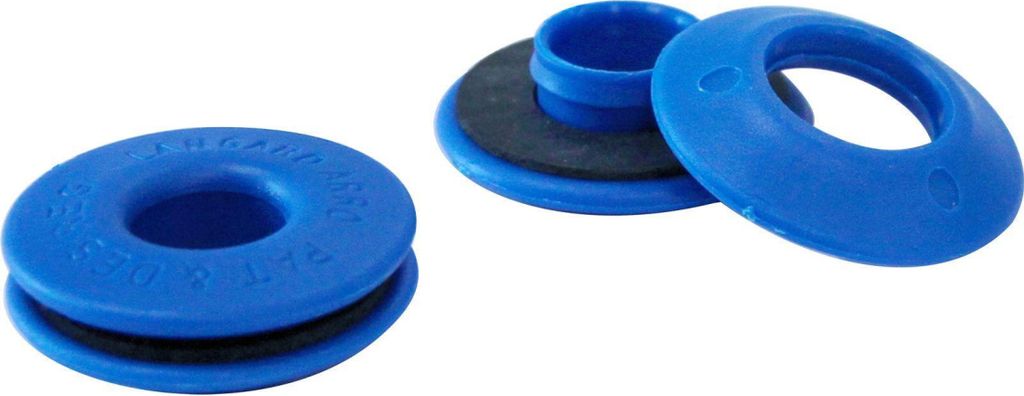 Solarplane ISO PVC-Ösenbefestigung inkl. Dichtung | 10-er Set Blau