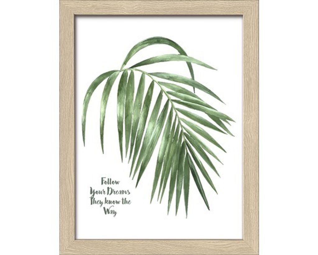 Gerahmtes Bild Green Plant Leaf III 19x24 cm