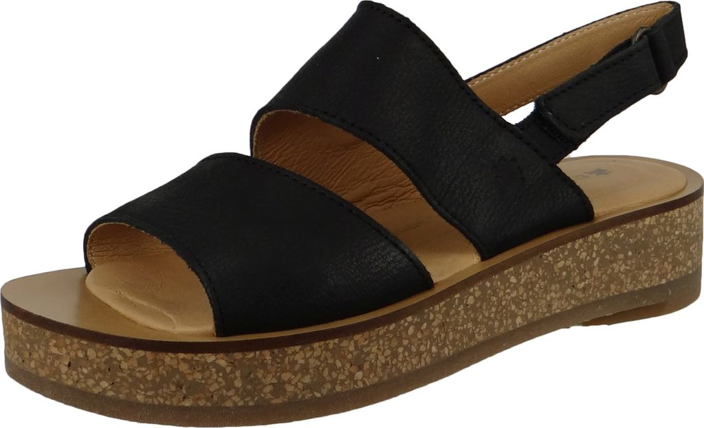 El Naturalista Damen Plateau Sandalen Tülbend N5594 Schwarz