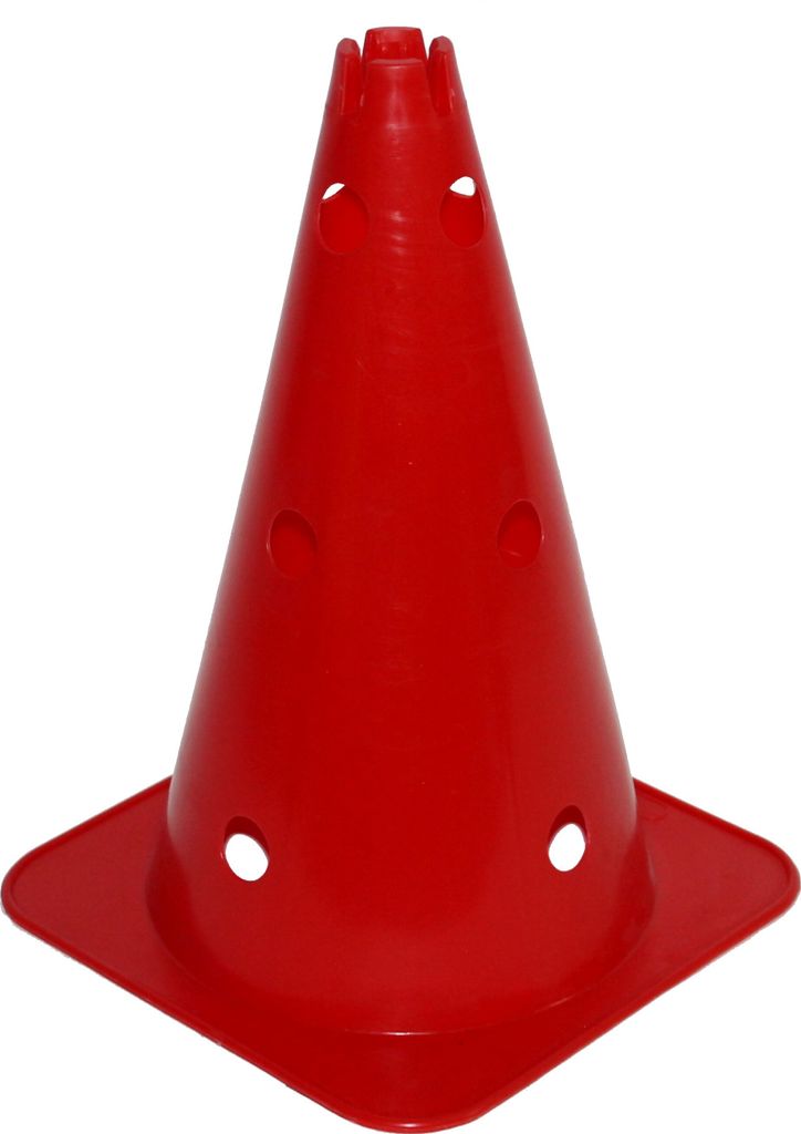 Grevinga Markierungskegel mit Lochung oben und seitlich | 37 cm (Rot)