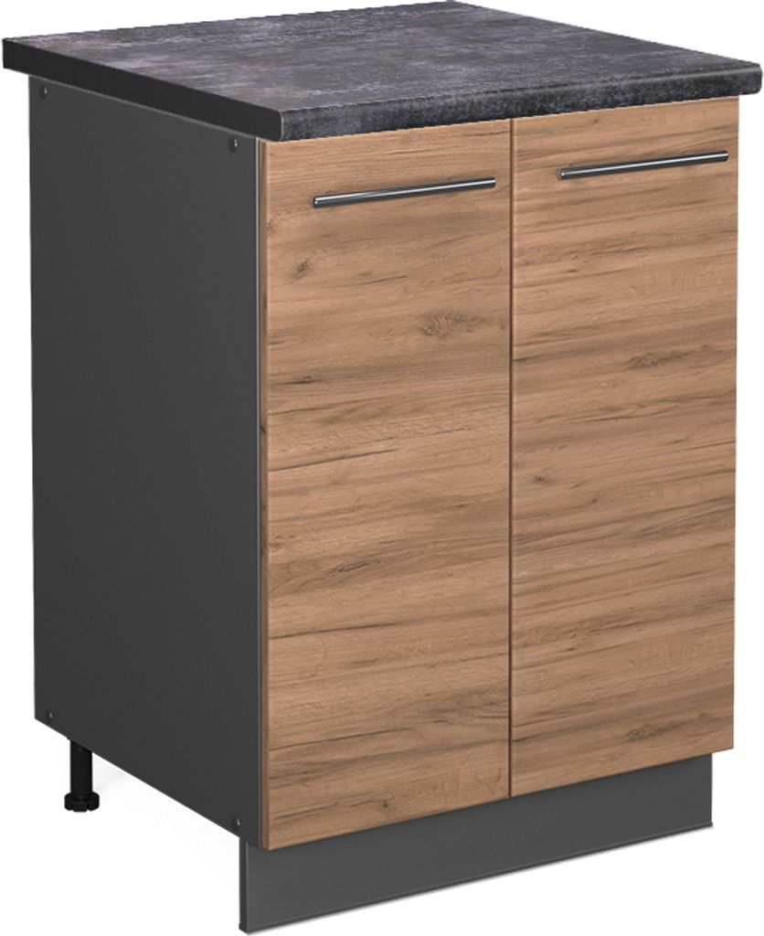 Küchenunterschrank Vicco Fame-Line Goldkraft Eiche 60 cm , Produktbild 