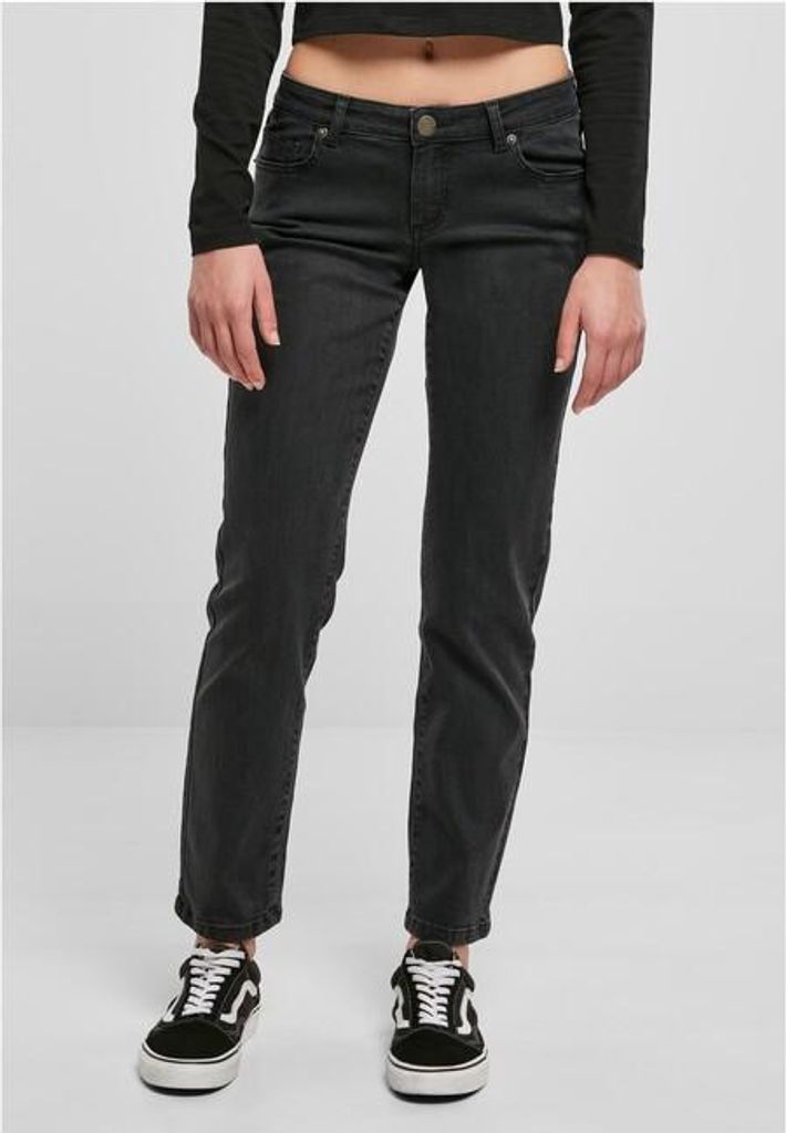 Urban Classics Ladies - Low Waist Straight Denim Jeans - W28