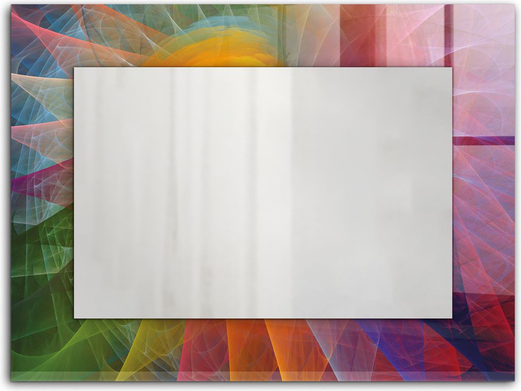 Bunte abstrakte Spirale – Rechteckiger Spiegel mit Druck 80x60 cm – Modern - Dekorativ für die Wand