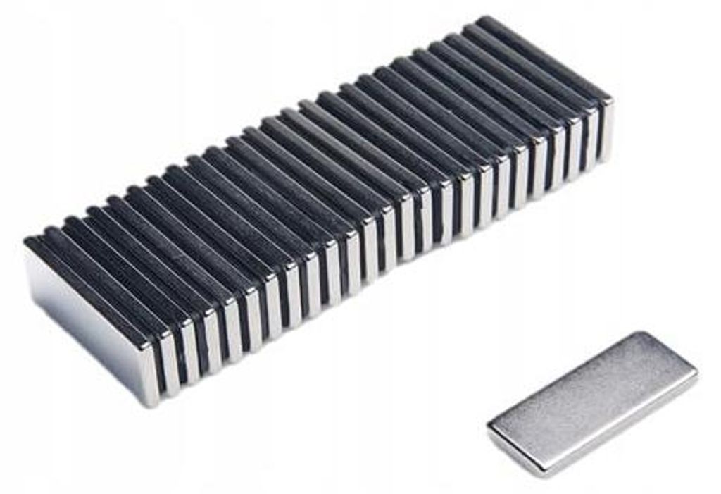 Top Magnesy - 10 Stück Neodym Magnete 25x10x2 mm N38 - extra starke Haftmagnete für Montage, Werkstatt & Industrie